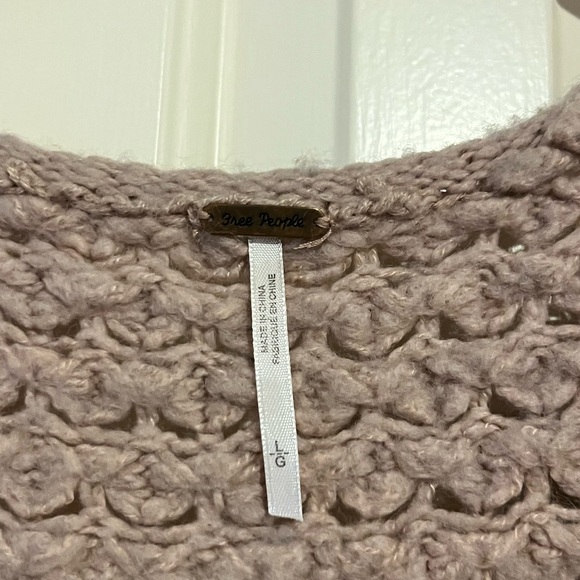 Free People Womens Crashing Waves Slouchy Oversized Wool Knit Pullover Sweater - Picture 10 of 10